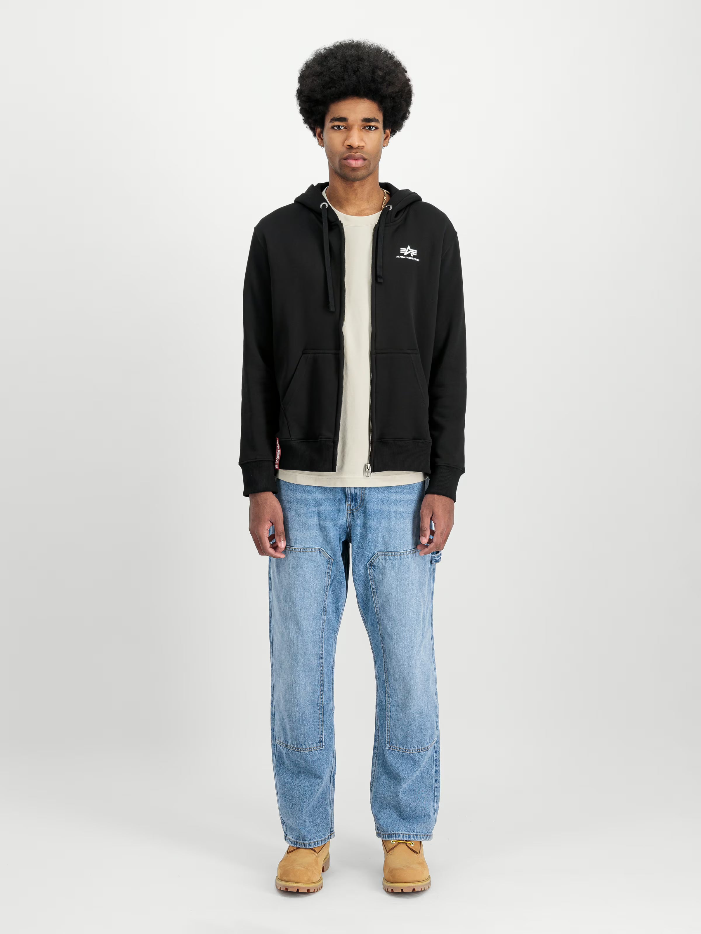 Basic Small Logo Zip Hoodie