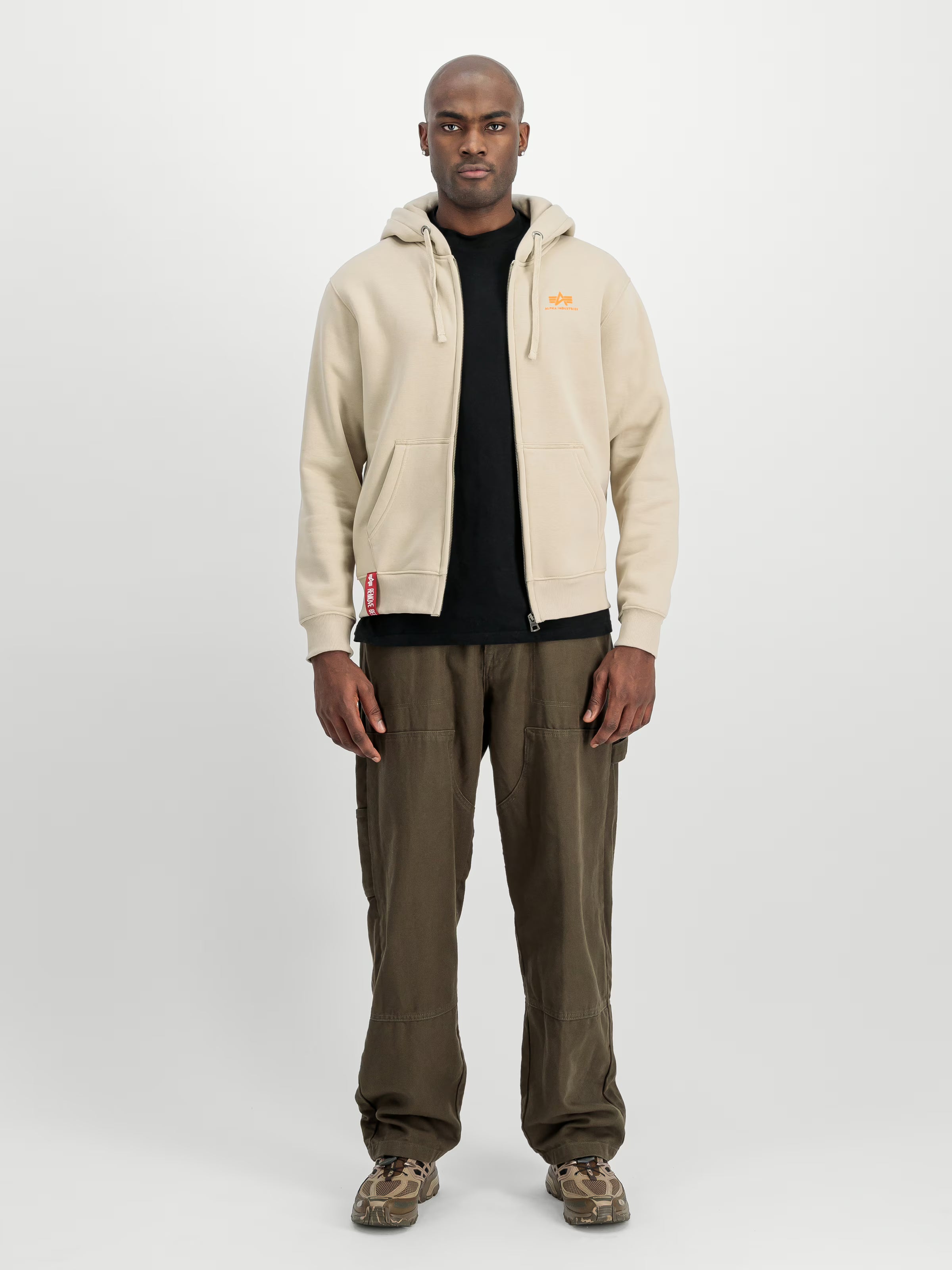 Basic Small Logo Zip Hoodie