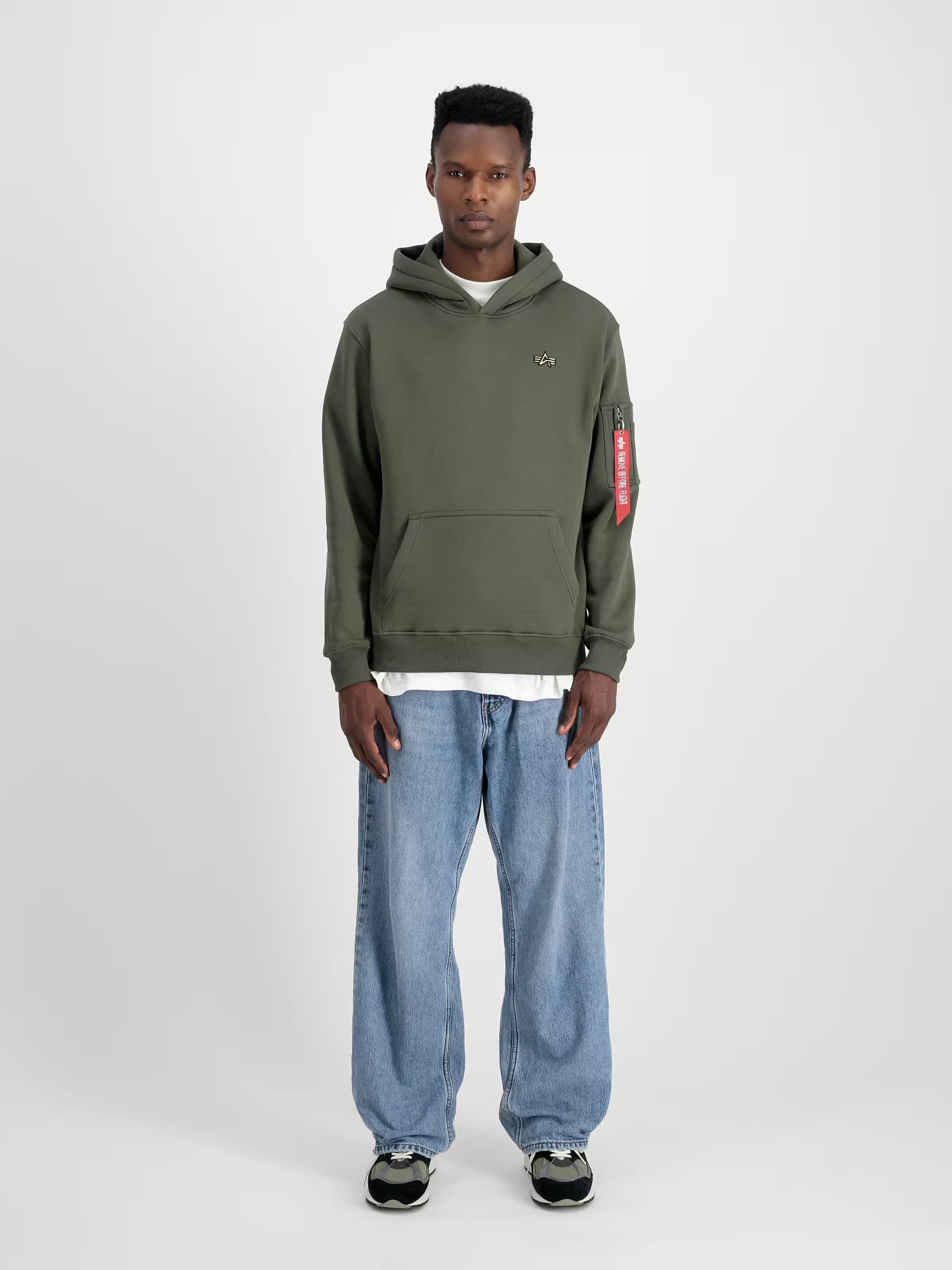 Hoodie 3d small logo Olive