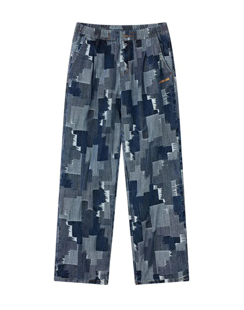 PANTALONI PATCH WORK BLU