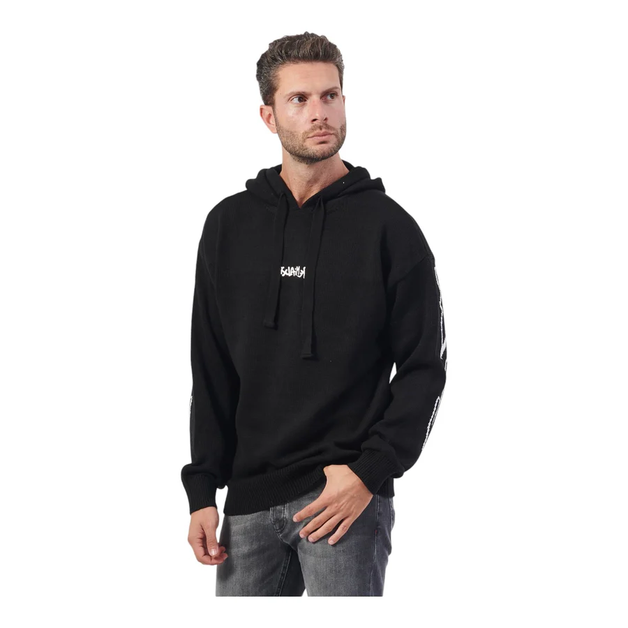 Maglia uomo con cappuccio in tricot