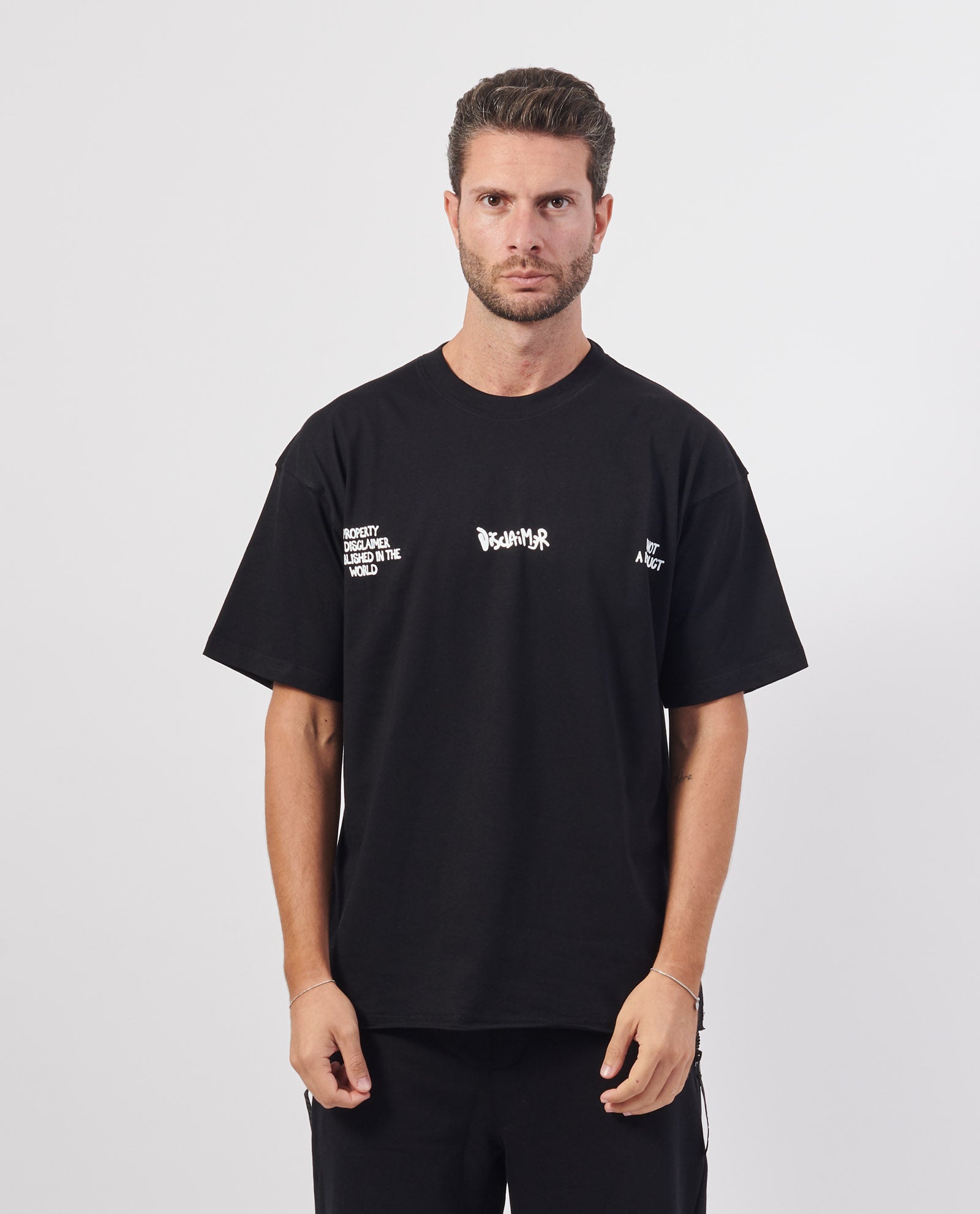 Maglia uomo over in jersey Black