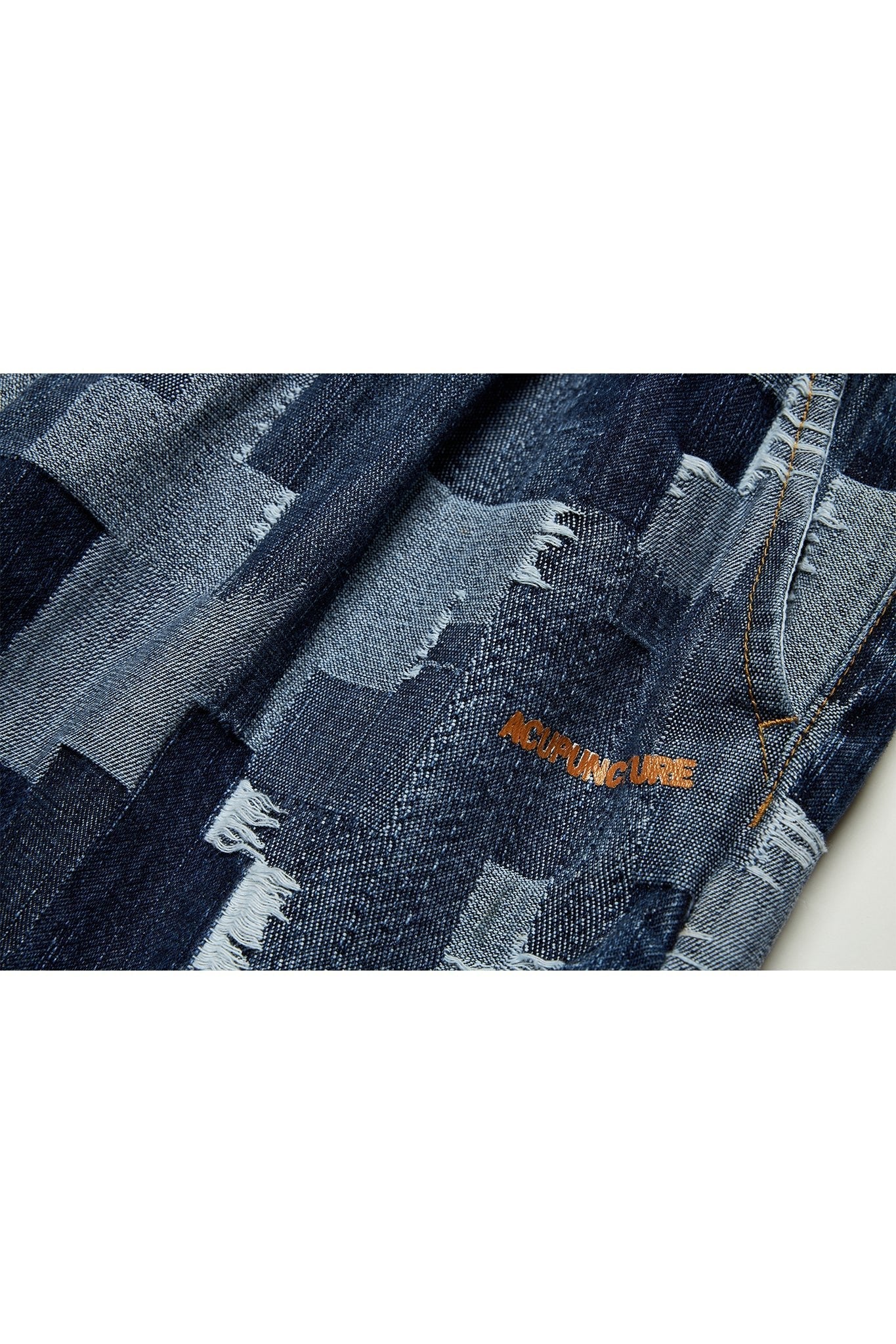 PANTALONI PATCH WORK BLU